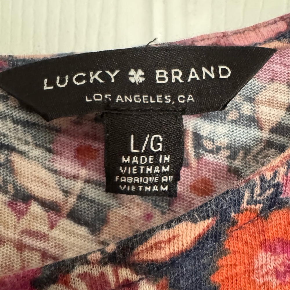 Lucky Brand Pink Floral Women’s Top - Picture 3 of 4